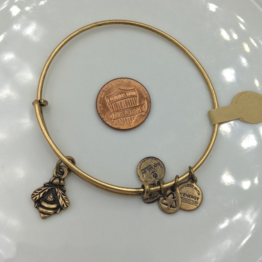 Alex and Ani Rafaleian Gold Honey Bee Bracelet